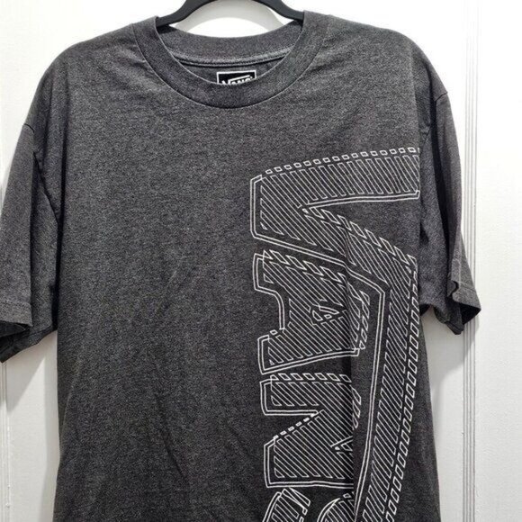 Two Van's Tee Shirts Black Gray Medium & Large Van's Off the Walls & Logo - Picture 2 of 15